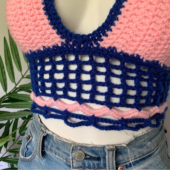 k n i t :: Retro Mod Groovy Crochet Top Knit Bikini - Picture 11 of 15